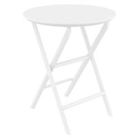 Helen Round Folding Bistro Table 24 inch White ISP294-WHI