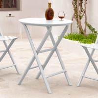 Helen Round Folding Bistro Table 24 inch White ISP294-WHI - 3