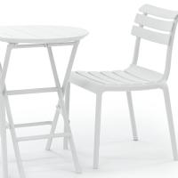 Helen Round Folding Bistro Table 24 inch White ISP294-WHI - 6
