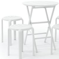 Helen Round Folding Bistro Table 24 inch White ISP294-WHI - 7