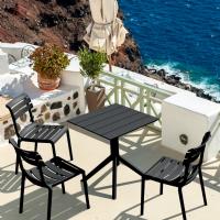 Paris Square Table 27 inch Black ISP296-BLA - 3