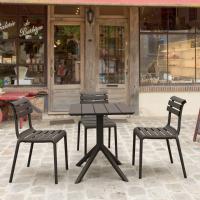 Paris Square Table 27 inch Black ISP296-BLA - 4