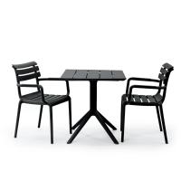 Paris Square Table 27 inch Black ISP296-BLA - 5