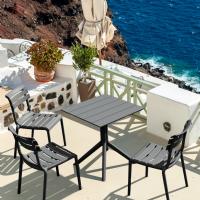Paris Square Table 27 inch Dark Gray ISP296-DGR - 3