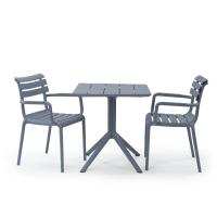 Paris Square Table 27 inch Dark Gray ISP296-DGR - 4