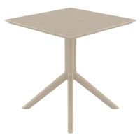 Paris Square Table 27 inch Taupe ISP296-DVR - 2