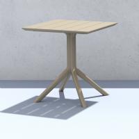 Paris Square Table 27 inch Taupe ISP296-DVR - 5
