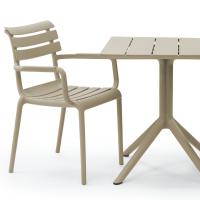 Paris Square Table 27 inch Taupe ISP296-DVR - 7
