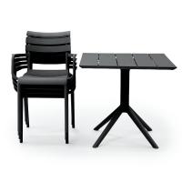 Paris Square Table 31 inch Black ISP298-BLA - 8