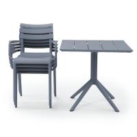 Paris Square Table 31 inch Dark Gray ISP298-DGR - 6