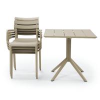 Paris Square Table 31 inch Taupe ISP298-DVR - 5
