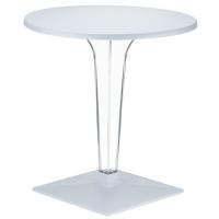 Ice Round Dining Table Silver Gray Top 28 inch. ISP510-SIL