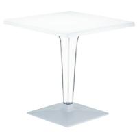 Ice Square Dining Table White Top 24 inch. ISP550-WHI
