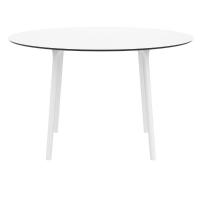 Maya Round Dining Table 47 inch White ISP675-WHI - 1