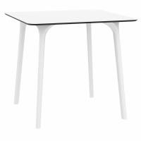 Air Maya Square Dining Set with White Table and 4 Dark Gray Chairs ISP6851S-WHI-DGR - 2