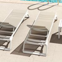 Tropic Sling Chaise Lounge White Frame Taupe Sling ISP708-WHI-DVR - 5