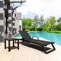 Tropic Arm Sling Chaise Lounge Black ISP708A-BLA-BLA - 6
