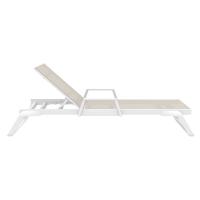 Tropic Arm Sling Chaise Lounge White Frame Taupe Sling ISP708A-WHI-DVR - 2
