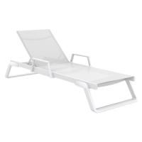 Tropic Arm Sling Chaise Lounge White ISP708A-WHI-WHI - Chaise Lounges