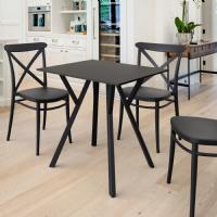 Max Square Table 27.5 inch Black ISP742-BLA - 6