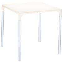 Mango Alu Square Outdoor Dining Table 28 inch Beige ISP758-BEI