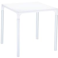 Mango Alu Square Outdoor Dining Table 28 inch White ISP758-WHI