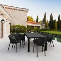 Sky Pro Extendable Dining Set 11 Piece Black ISP7641S-BLA-BLA