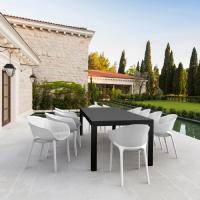 Sky Pro Extendable Dining Set 11 Piece Black - White ISP7641S-BLA-WHI