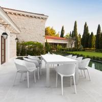 Sky Pro Extendable Dining Set 11 Piece White ISP7641S-WHI-WHI