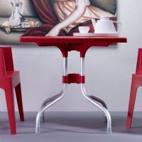 Forza Square Folding Table 31 inch - Red ISP770-RED - 1