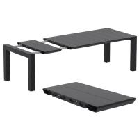 Vegas Patio Dining Table Extendable from 70 to 86 inch Black ISP774-BLA - 3
