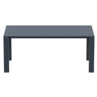 Vegas Outdoor Dining Table Extendable from 70 to 86 inch Rattan Gray ISP774-DG - 1