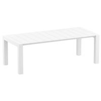 Vegas Outdoor Dining Table Extendable from 70 to 86 inch White ISP774-WH - 4