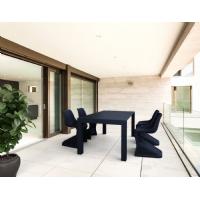 Vegas Patio Dining Table Extendable from 70 to 86 inch Black ISP774-BLA - 7