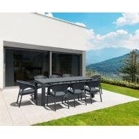 Vegas Patio Dining Table Extendable from 70 to 86 inch Black ISP774-BLA - 14