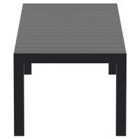 Vegas Patio Dining Table Extendable from 102 to 118 inch Black ISP776-BLA - 6