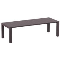 Vegas Outdoor Dining Table Extendable from 102 to 118 inch Brown ISP776-BR