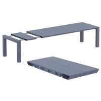 Vegas Patio Dining Table Extendable from 102 to 118 inch Dark Gray ISP776-DGR - 3