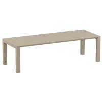 Vegas Patio Dining Table Extendable from 102 to 118 inch Taupe ISP776-DVR