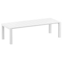 Vegas Outdoor Dining Table Extendable from 102 to 118 inch White ISP776-WH