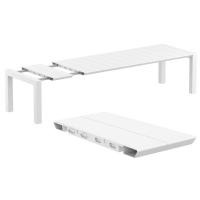 Vegas Outdoor Dining Table Extendable from 102 to 118 inch White ISP776-WH - 3