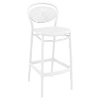 Vegas Marcel 5 pc Bar Set with 39 inch to 55 inch Extendable White ISP7824S-WHI - 2