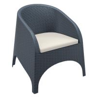 Aruba Wickerlook Chair Rattan Gray ISP804-DG - 5