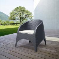 Aruba Wickerlook Chair Rattan Gray ISP804-DG - 6