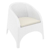 Aruba Wickerlook Chair White ISP804-WH - 5