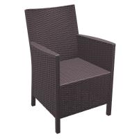 California Wickerlook Chair Brown ISP806-BR - 1