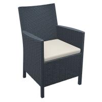 California Wickerlook Chair Rattan Gray ISP806-DG