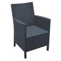 California Wickerlook Chair Rattan Gray ISP806-DG - 1