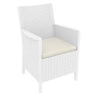 California Wickerlook Resin Patio Seating Set 7 Piece White ISP8062S-WH - 1