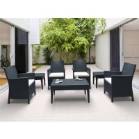 California Wickerlook Resin Patio Seating Set 7 Piece Rattan Gray ISP8062S-DG - 5